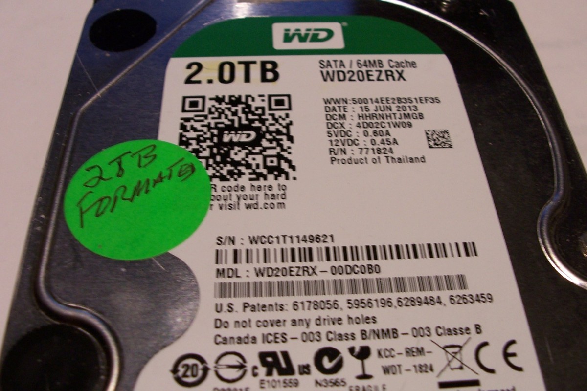 4x Western 2TB Green WD20EZRX SATA III 64MB