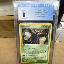 CGC 8 Pokemon TCG Heracross 7/101 EX Hidden Legends Reverse Holo 2004 English on eBay