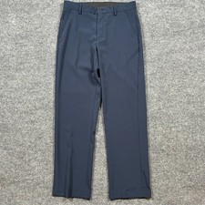 Greg Norman Mens Pants Size 30x30 Blue Stretch Flat Front Performance Mid Rise