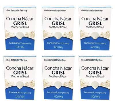PACK of 6 GRISI MOTHER OF PEARL SOAP Scented 3.5oz Regenerate Concha Nacar Jabon