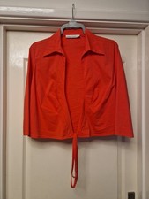 Amanda Wakeley Elements Größe 12 Bolro Achselzucken Wickel rosa Krawatte vorne Designer