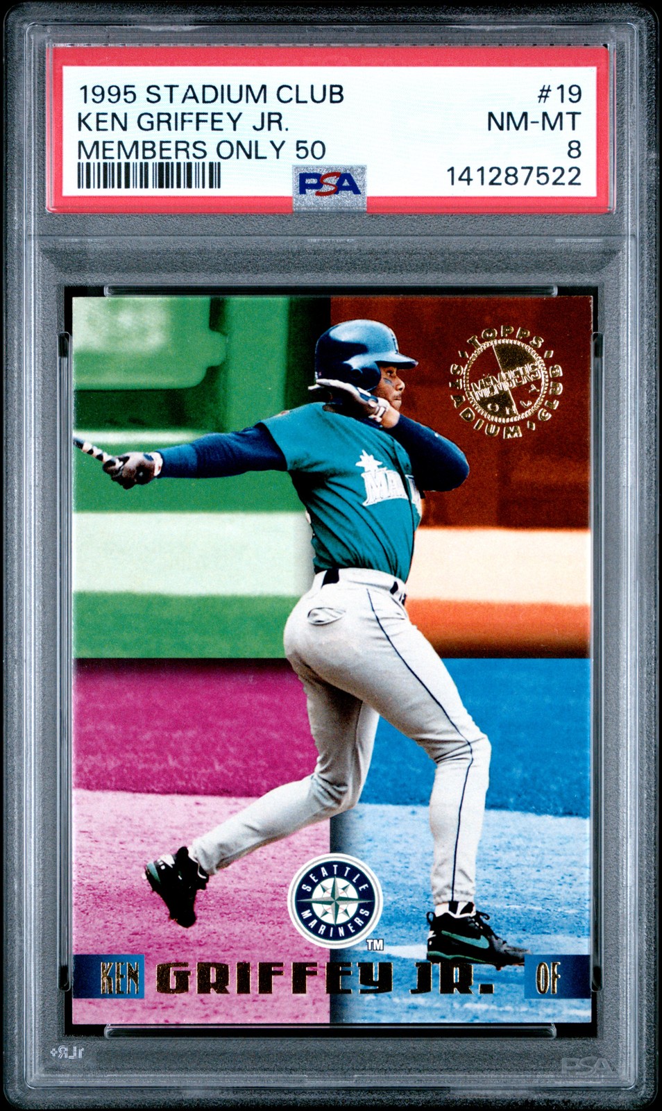 1995 STADIUM CLUB MEMBERS ONLY 50 #19 KEN GRIFFEY JR. PSA 8