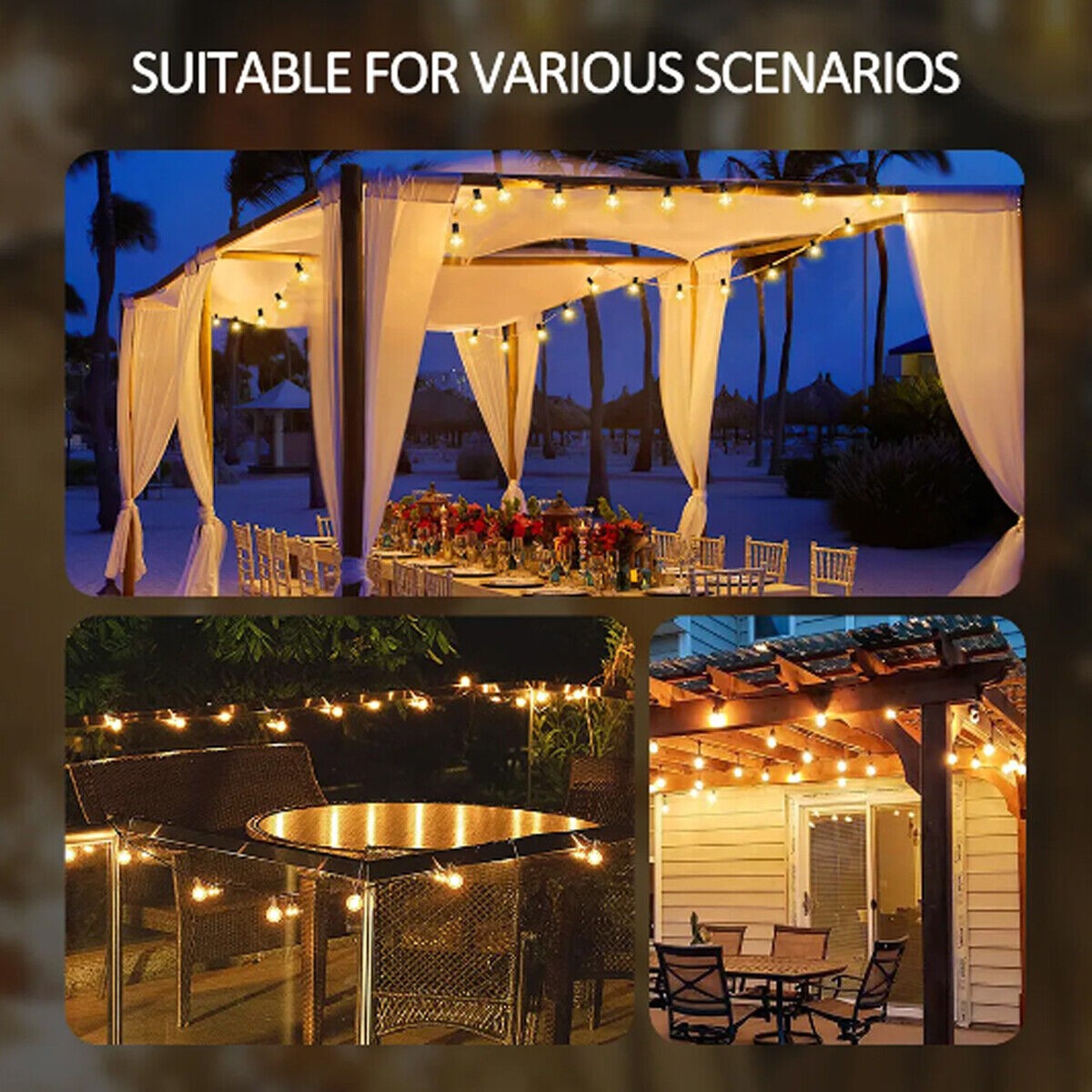 20m Solar Festoon Lights Outdoor Garden Party 20+1 LED String lamp Waterproof AU — image 16