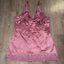 Ruby Ribbon Womens Lace Cami Support Convertible Straps Mauve Pink Size 34 EUC