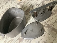 RARE J STOTT LARGE VINTAGE CAST ALUMINIUM BUTCHERS MEAT PRESS HAM - KNIT CLOSE