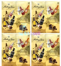 4 Packs Anthon Berg Dark Chocolate Liqueur Liquor filled Bottles 64ct 2.2lb Each