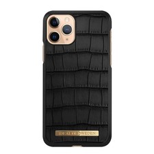 Coque pour iPhone 11 Pro Modèle Capri Effet Cuir Croco Ultra-Chic, Noir