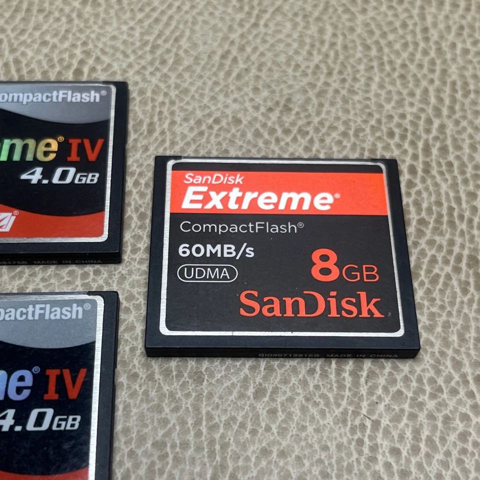 2 Sandisk 4GB Extreme IV Compact Flash Cards + 1 Extreme 8GB - Image 4 of 4