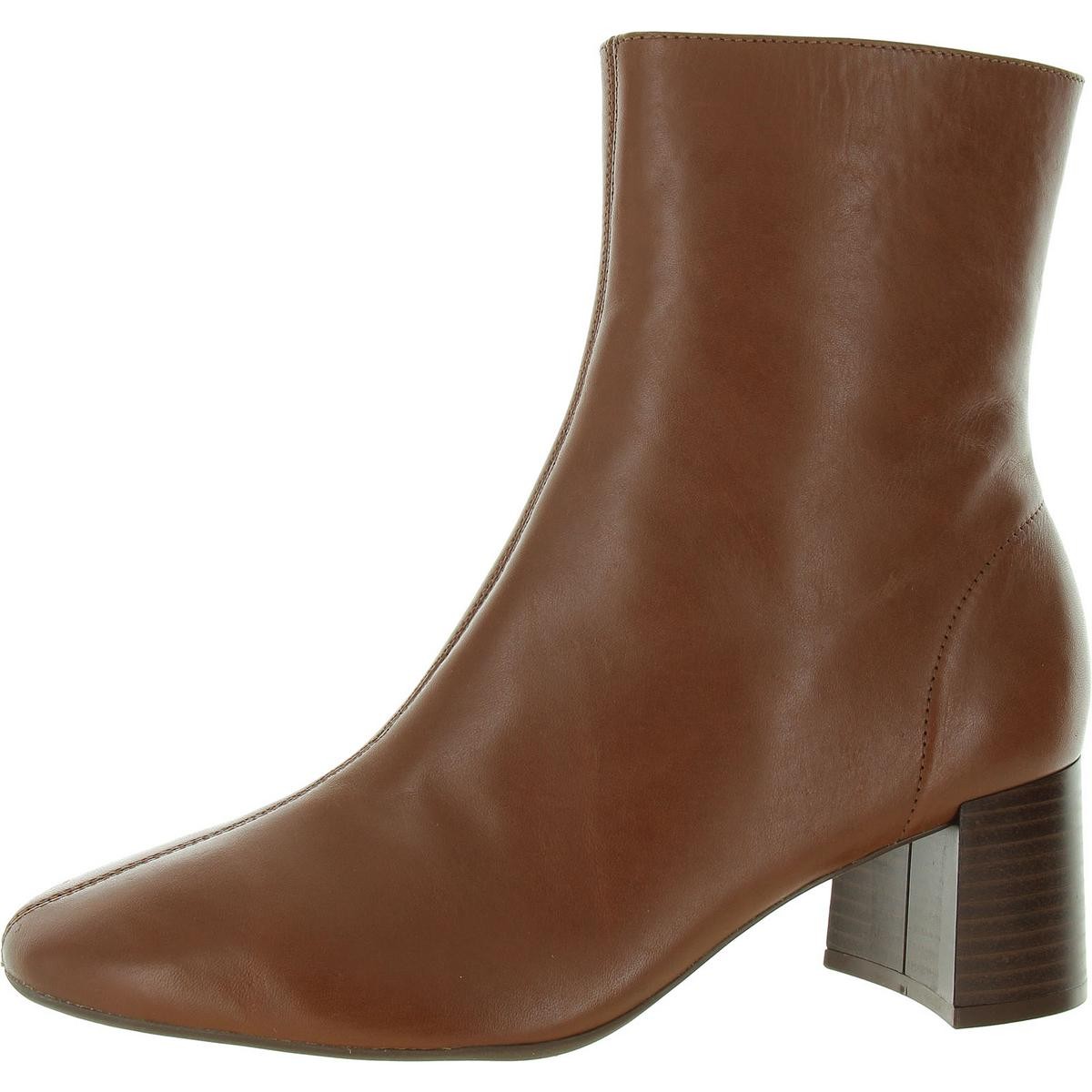 Женские коричневые ботильоны-слипоны с круглым носком и застежкой на молнию Arezzo 9 Medium (B,M) BHFO 0576