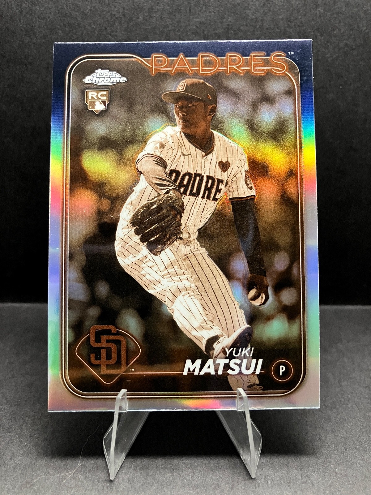 2024 Topps Chrome - #116 Yuki Matsui RC - Sepia Refractor