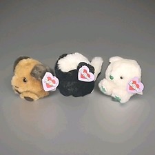 Lot of 3 Puffkins Plush - Fetch - Odie - Patty 4" X 3" With Tags