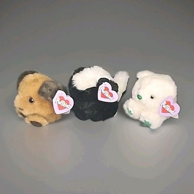 Lot of 3 Puffkins Plush - Fetch - Odie - Patty 4'' X 3'' With Tags