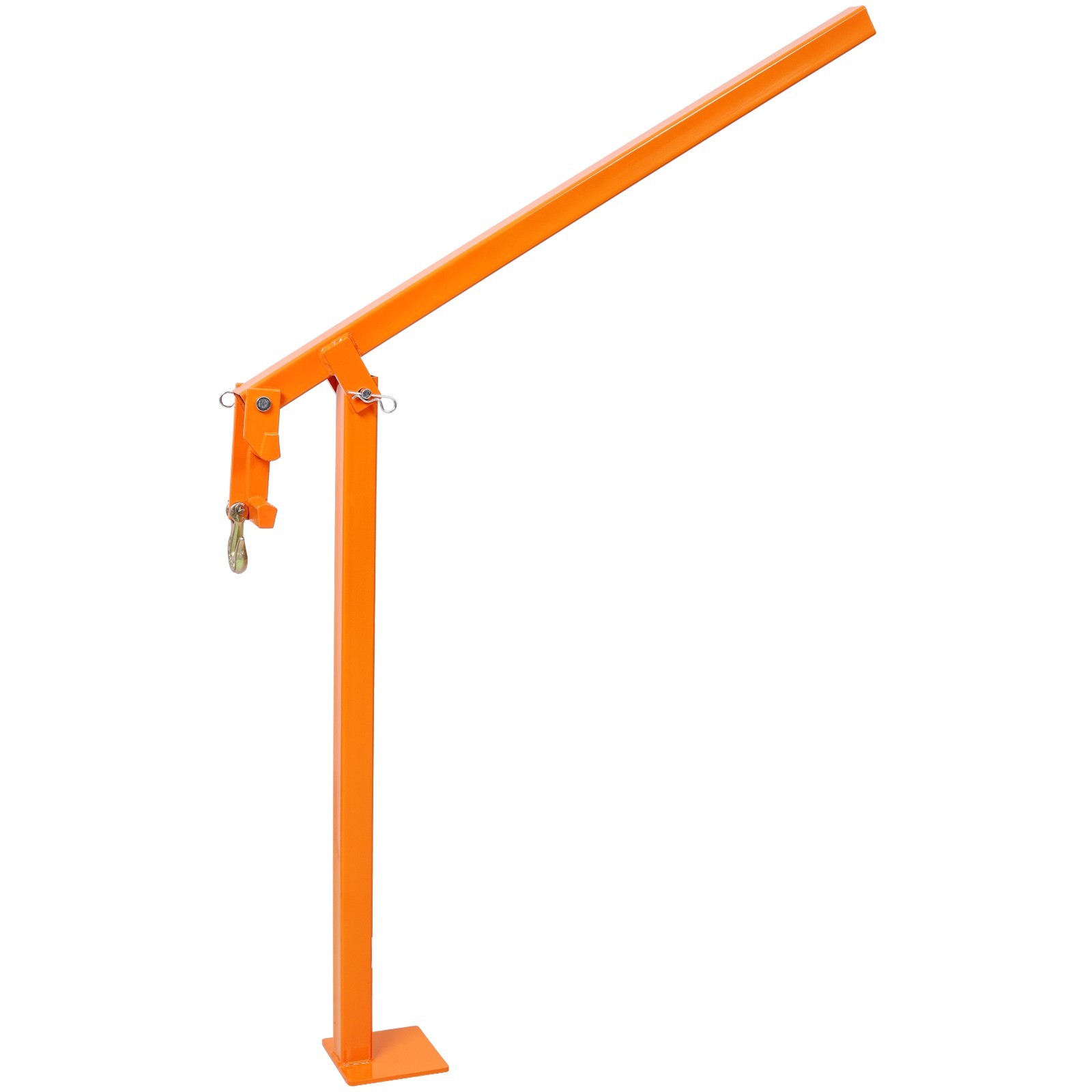 36" T-Post Puller with 47" Lifting Chain & Plate, Heavy-Duty Fence Tool, Orange