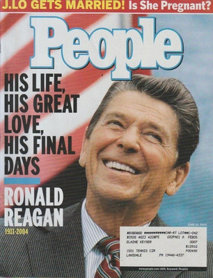 People Magazine R. Reagan His Life, His Great Love, His Final Days 6/24 KL6129