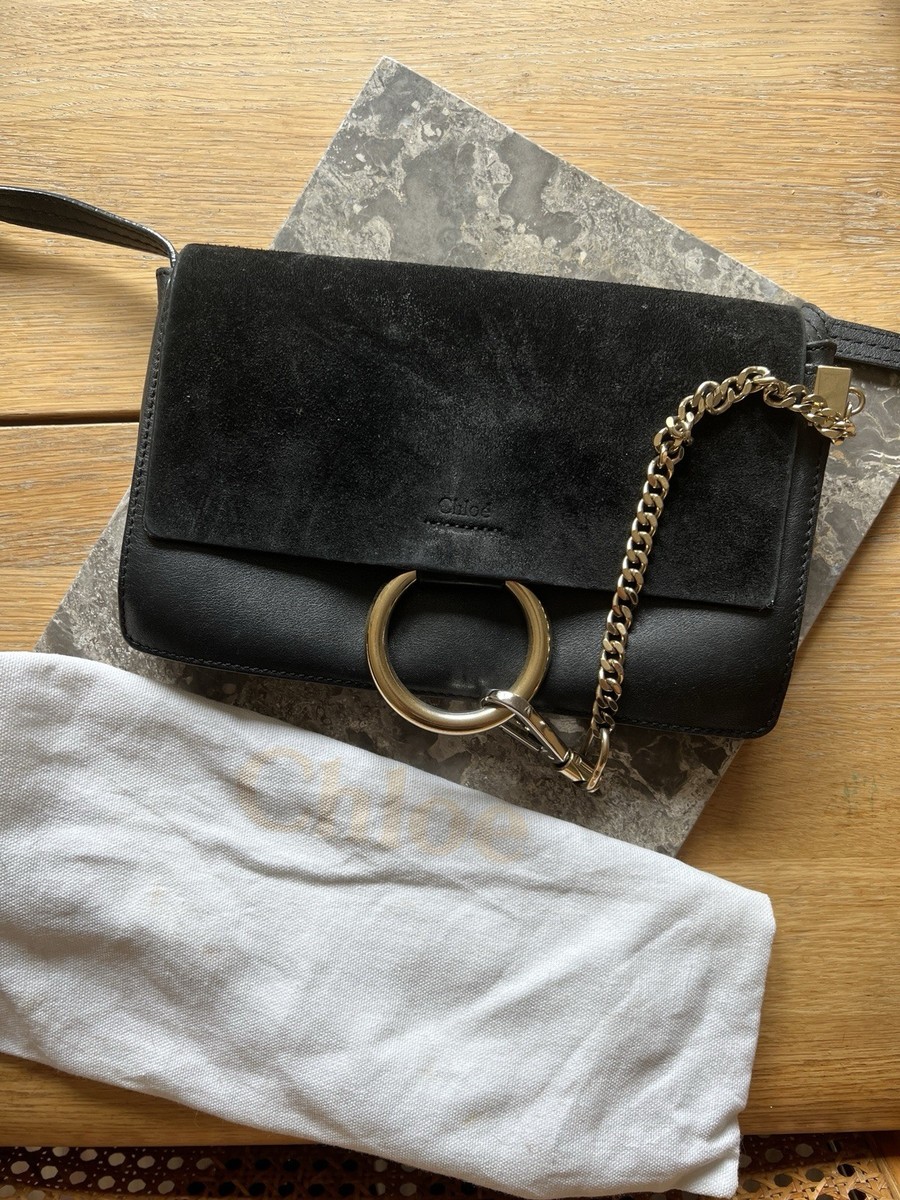 Chloe Faye Suede Mini Clutch Bag Chloe Calfskin Suede Mini Faye