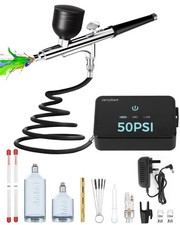 Airbrush Kit with Air Compressor, Intuitive 50 PSI High Pressure Air Brush wi...