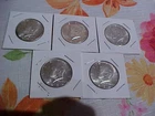 Lot (5) 1964 Kennedy Half Dollar - 90% Silver - Uncirculated AU BU condition