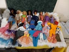 Vintage Lot Of 8 Of 80's 90's & 200's Barbies And Skipper With Extra Clothes