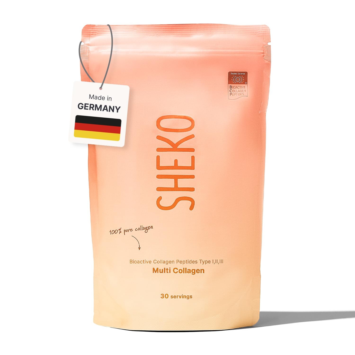 SHEKO Collagene Idrolizzato Premium 450g Natural Bioactive Collagen Powder