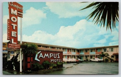 Vintage Campus Motel Berkeley CA Postcard Kolor View 1960s Unposted