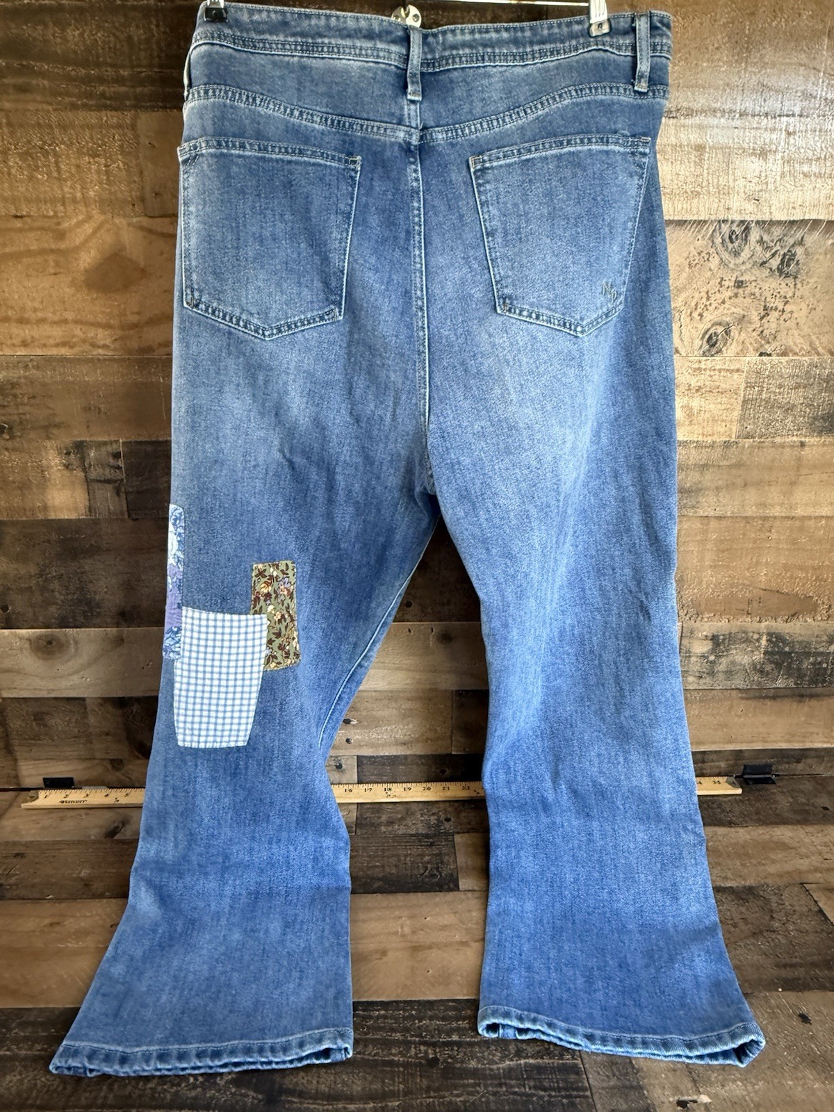 April Cornell Modern Prairie  patchwork jeans W2 … - image 4