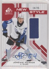 2021-22 SP Game Used CHL Edition New Style Jersey 14/25 Jeremie Poirier Auto 5gf