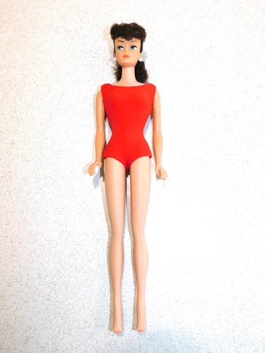 Barbie:  VINTAGE Brunette FACTORY BRAID PONYTAIL BARBIE Doll No Box!