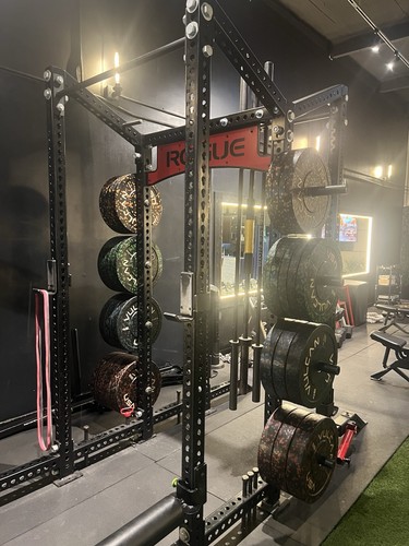 Rogue Monster Double Rack With Weight And Bar Storage | eBay