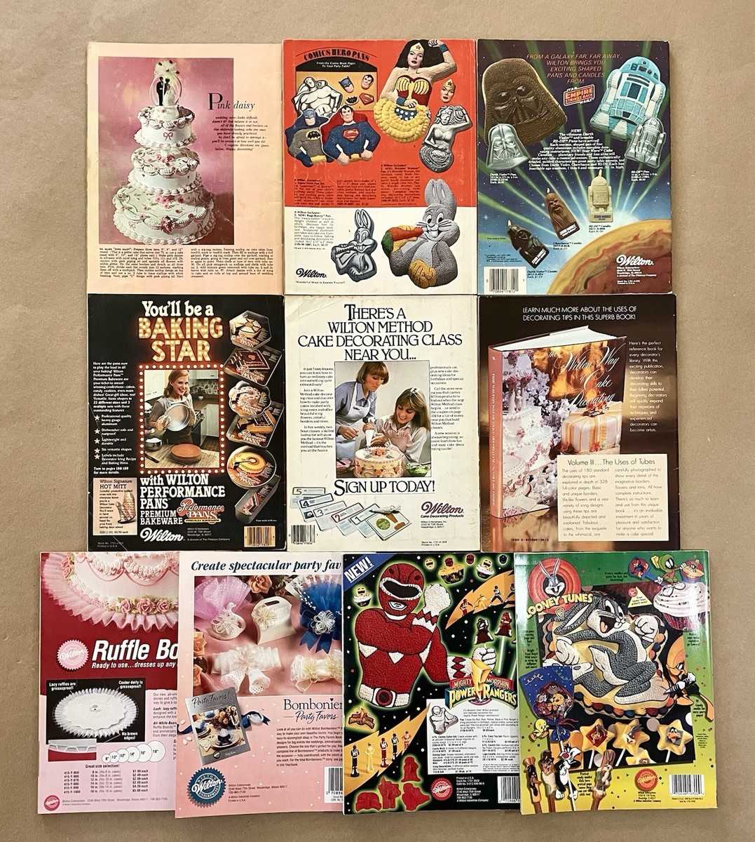 The Wilton Yearbook of Cake Decorating, 10 LOT (1973 - 1997