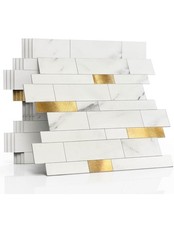 Backsplash 10pack Tiles Peel and Stick Stone Matte Finish,Bathroom Tiles