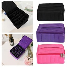 Bolsa organizadora grande para aceites esenciales con 30 compartimentos para esmalte de uñas y