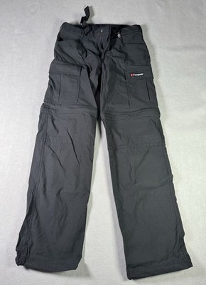 Berghaus Dolpa Zip Off Convertible Cargo Pants Black Mens 30x32 Hiking Gorpcore