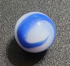 White with Blue Swirl Marble 5/8"