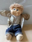 Vintage Cabbage Patch Kids 16” Boy Doll Blue Eyes Original Outfit Coleco