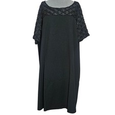 Black Short Sleeve Dress Size 3X New with Tags