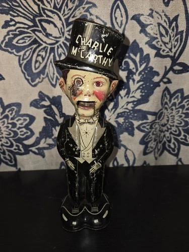 Vintage MARX Charlie McCarthy Walker Wind-Up TIn Litho Toy 1930s Works