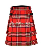 Stewart Royal Scottish Tartan Utility Kilt - Made to Order By Celtic Attire