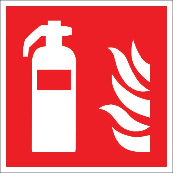 SafetyMarking Fire Extinguisher Sign 150mm x 150mm ISO 7010