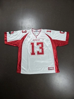 Maillot vintage Colosseum Ohio State Buckeyes Blanc Rouge Polyester XXL Homme - Photo 1/4