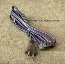 NOS NEW Vintage TV / Radio Cheater Cord, Polarized, BULK as Shown, Brown, 6 Ft.