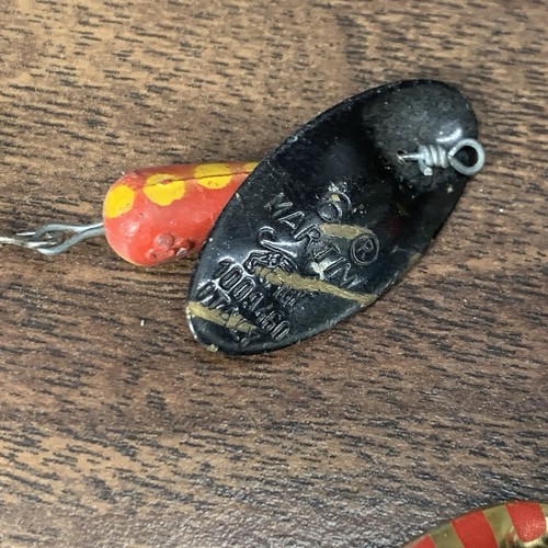 Vtg Spinner Fishing Lure Lot 6 Hilderandt Shyster Martin Sonic Rooster Tail - Picture 6 of 8