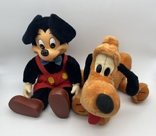 Vintage Mickey Mouse Pluto Plush Lot Disney Applause 1984