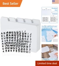 Durable 50 Pcs Index Card Dividers 3x5 Inch with Number & Alphabet Stickers