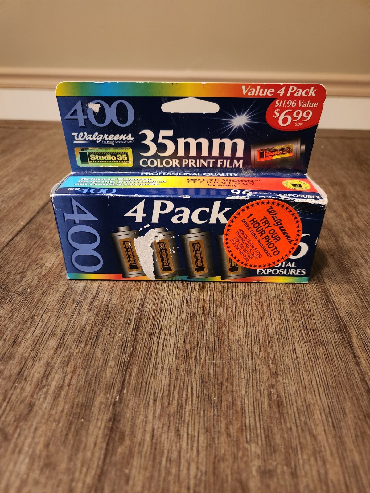 Walgreens 3 Rolls Photo 35mm Film 200 Exp 2005 & 1 Roll 400 Kodak