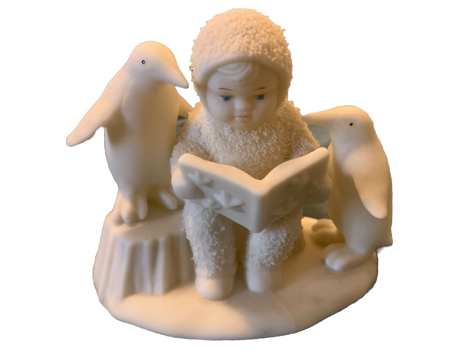 Snowbabies Winter Tales Read Me a Story Reading to Penguins Figurine Dept 56