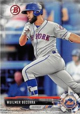 Wuilmer Becerra baseball card Lot of 30 Pre Rookie 2017 Bowman #BD185 NY Mets