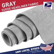 Gray Suede Headliner Fabric Material 59"x59" Car Interior Roof Liner Upholstery