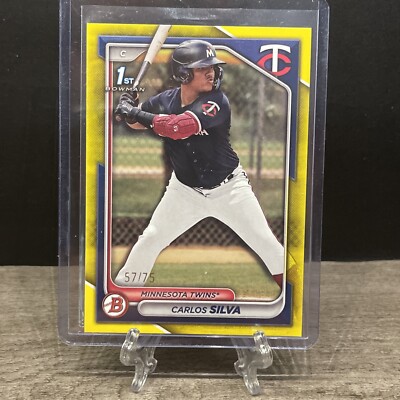 2024 Bowman Carlos Silva 1st Bowman Yellow /75 Twins