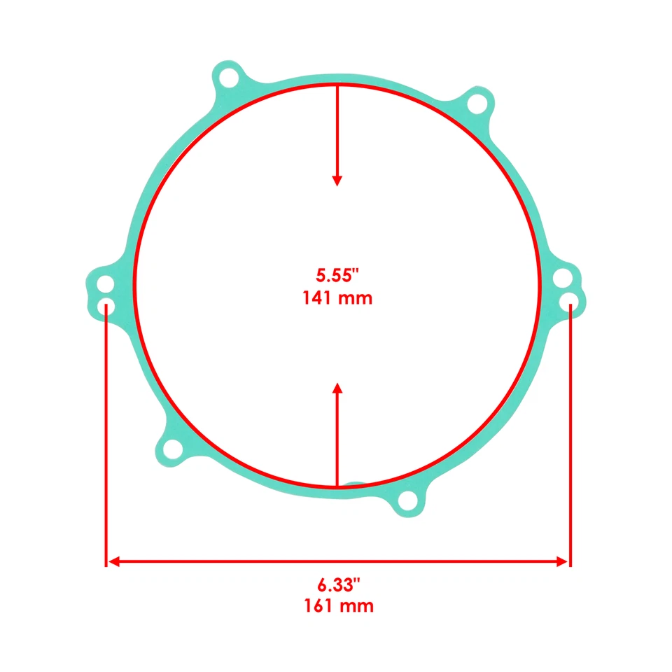 Clutch Cover Outer Gasket for Kawasaki KDX200 1995-2006 / KDX220R 1997-2005 — 第 2/4 张图片