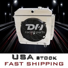 4 Rows Aluminum Radiatorshroud16fan For 1955-1959 56 57 58 Chevy Pickup Truck 4 Rows Aluminum Radiatorshroud16fan For 1955-1959 56 57 58 Chevy Pickup Truck